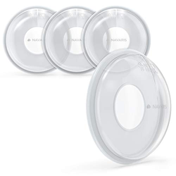 Navaris 4x Copa leche materna - Conchas recolectoras lactancia para biberones - Set de 4 copas protectoras cubre pezones - Sin BPA - Capacidad 20 ML en oferta