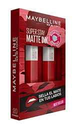 Maybelline New York, SuperStay Matte Ink, Cofre 2 Pintalabios Permanentes Líquidos de Larga Duración, Efecto Mate, Maquillajes Labiales, Tono 20 Pione precio