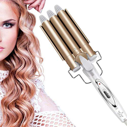 BeautyWaver - Rizador de pelo para hacer vague, wavy, curl, ondulación, 3 barras, cerámica, resultados porfesionales en casa. precio