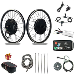 RICETOO Kit de conversión de Bicicleta eléctrica 48V 1500W 20"24" 26"27.5" 28"29''700C Rueda Trasera de Cassette E-Bike Ciclismo Hub Motor con Pantall en oferta