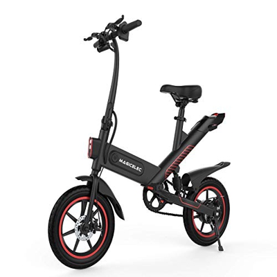 Freego Bicicleta eléctrica Plegable, Bicicleta eléctrica Motor de 350 W para Adultos, Neumáticos de 14 Pulgadas Bicicleta de montaña, 3 Modos de Traba