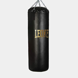 LEONE 1947 – Saco de Boxeo Home Training 30 kg, Negro con Logotipo Dorado, Unisex – Adulto en oferta