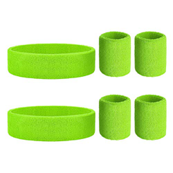 ZERHOK Juego de Muñequeras, 4pcs Muñequeras Deportivas Sudor 2pcs Cinta para el Pelo Deporte para Ejercicio Yoga Pilates Baloncesto Tenis Senderismo G precio