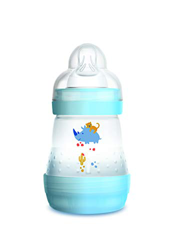 Mam - Biberón anticólicos (160 ml, 0-6 meses, 1 caudal) Transparent blue en oferta