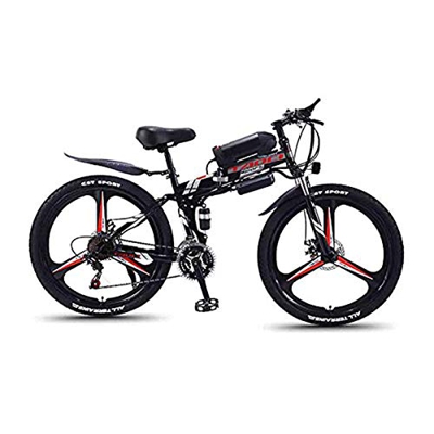 Hyuhome Bicicletas de montaña eléctrica para Adultos, Plegable de MTB Ebikes Hombres Mujeres señoras, 360W 36V 8/10 / 13Ah Todo Terreno 26" Bicicleta 