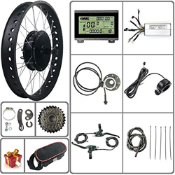 Kits de conversión de Bicicletas eléctricas de Nieve RICETOO 48V 1500W BLDC Rueda de Motor de Cubo Giratorio Trasero de llanta Gruesa con Pantalla LCD características