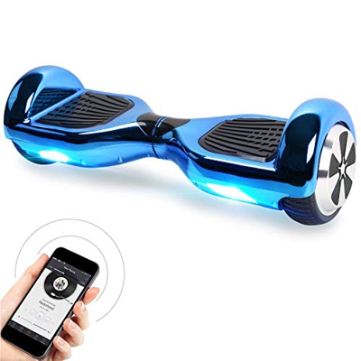 Windgoo N1 Overboard Hoverboard, 6.5 Pulgadas 250W 2WD Glyboard, Actualiza con Luz LED, Regalo para Niño Adulto (Azul Oscuro)