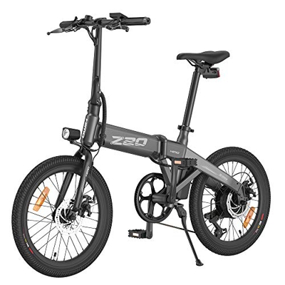 HIMO Z20 Bicicleta Eléctrica Plegable con Batería Extraíble y Bomba de Carro Monitoreo en Tiempo Real de los Datos de Conducción Transmisión de 6 Velo