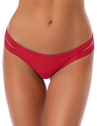 SHEKINI Mujer Tanga Brasileño Braguitas Braga de Bikini Traje de baño Bañador (M,Vino Tinto-A) características