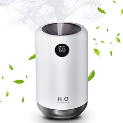 MEIDI Humidificador inalámbrico, humidificador ultrasónico Ultra silencioso portátil de 500ml, batería Recargable incorporada de 2000 mAh,Apagado auto características