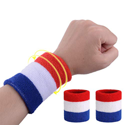 VerteLife Wristbands Muñequera Deportiva, Pulseras Elástico de Algodón Banda de Sudor Absorbente Sweatband para Fútbol Tenis Bádminton Gimnasio Balonc en oferta