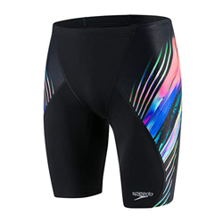 Speedo Placement Digi V Pantalón de Baño Aquashort, Hombre, Echo Focus/Black/Lava Red, 38 (ES 95 CM) características