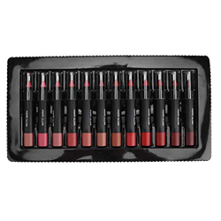 12pcs / Set Exquisita Caja De Regalo Lápiz Labial Mate Kits De Lápiz Labial Nude Velvet Larga Duración Impermeable Taza Antiadherente Brillo Labial Lá características