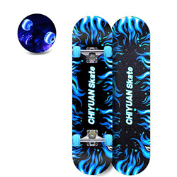 hdfj12142 Patinetas Retro de 28"x 8" patineta Longboard Completa para niña Adulta Ruedas con Luces LED y patineta Todo en uno T-Tool Cruiser-yo precio