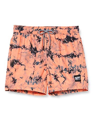 Superdry Volley Swim Short Pantalones Cortos, Naranja (Coral Tie Dye 3gc), L para Hombre