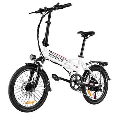 Vivi Bicicleta Eléctrica Plegable, 20 Pulgadas Bicicleta Eléctrica para Adultos, 250W Ebike con Batería Litio Extraíble de 36V 8Ah, Engranajes Profesi