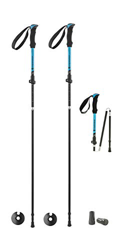 Ferrino 78214HAZ.1SIZ Bastón Telescópico y Plegable Ortles (Pair), Light Blue, Adultos Unisex, Multicolor, Talla única en oferta