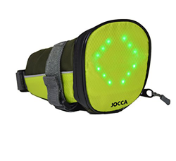 Jocca Unisex luz Bicicleta Asiento Bolsa con Almacenamiento y Indicadores LED, Amarillo, 16 litros en oferta