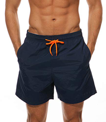 FGFD Bañador Hombre Pantalones Corto Deporte Bermudas Secado Rápido Trajes de Baño Hombre Bóxers Playa Shorts (S, Marina) en oferta