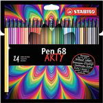 Rotulador premium Stabilo Pen 68 Arty estuche con 24 colores características