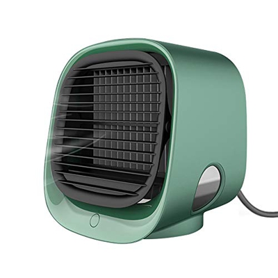 LHWY Aire Acondicionado Portatil Silencioso Móviles Mini Humidificador Ventilador Agua 3 en 1 USB Enfriador de Aire Pequeño Air Cooler Espacio Persona