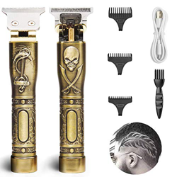 XLOX Cortapelos de Estilo Retro para Hombres, Profesional, Inalámbrico, Recargable, Recortadora de Barba, Resistente al Agua con 3 Peines Guía en oferta