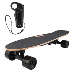 AMDirect Monopatín Eléctrico con Control Remoto y Sistema de Arranque de Empuje E-Board Longboard con Motor Li-Ion 2.2 Ah Velocidad hasta 20 km/h para precio