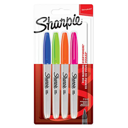 Sharpie 2065403.0 - Rotuladores permanentes, punta fina, paquete de 4, colores surtidos fantasía precio