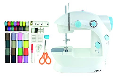 Jocca Máquina de Coser con Kit de Costura de 48 Accesorios, Blanco, 22.5