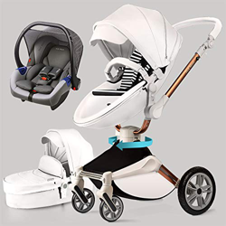 Hot Mom Silla de paseo Reversibilidad rotación multifuncional de 360 grados con buggy asiento y capazo 2020 Nueva actualización (Blanco 3-1) precio