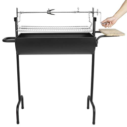 Asador Giratorio, Barbacoa de BBQ, Carga 20kg, Parrilla de Carbón de Acero para Camping, Picnic, Fiesta, 101 x 36 x 107 cm precio