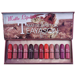 Hotsel Juego De Lápices Labiales Cómodo Terciopelo Mate Brillo De Labios Rouge Caja De Regalo Lápices Labiales De Gelatina Suave Bálsamo Labial Nutrit en oferta