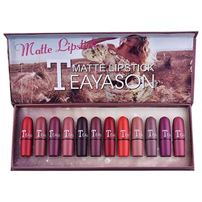 Hotsel Juego De Lápices Labiales Cómodo Terciopelo Mate Brillo De Labios Rouge Caja De Regalo Lápices Labiales De Gelatina Suave Bálsamo Labial Nutrit