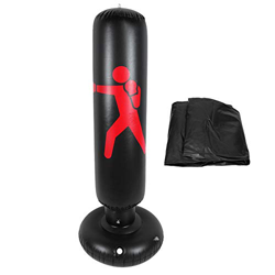 Saco de Boxeo, Saco de Boxeo con Vaso de Columna Inflable, Saco de Arena de PVC para Ejercicios, 160 cm de Altura, Apto para Adultos y niños en oferta