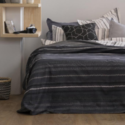 Juego de sábanas Algodón 2p - Oxford cama 090 cm Negro precio