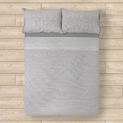 Juego de sábanas Algodón 3p - Vik chic cama 150 o 160 cm Gris