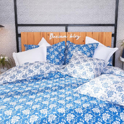 Juego de sábanas Algodón 3p - Vesta Azul cama 090 cm en oferta