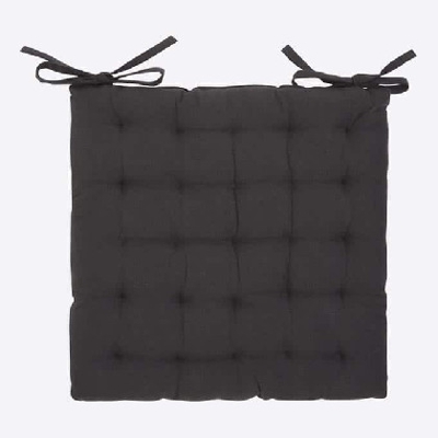 Cojín silla - Basic negro 040x040 cm Negro