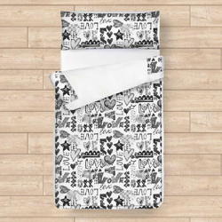 Funda Saco Nórdico - Love Blanco Saco cama 090cm - 090x190cm características