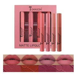 Mimore Mate Líquido Pintalabios Lápiz labial Conjunto 4 Traje Suave felpa mate impermeable Brillo de labios Duradero Copa antiadherente lápiz labial K precio