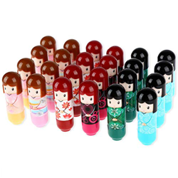 Neborn 24 Unids/Set Lovely Cartoon Doll Ripped Moist Nutritive Lips Hidratar bálsamo Labial Plant Moist Lipstick Makeup Tools precio