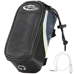 TecTake Bolso Bolsa Funda móvil de Bicicleta Bici del Tubo del Frente Marco para teléfono + línea de extensión de Audio - Varias tamaños y Colores - ( precio