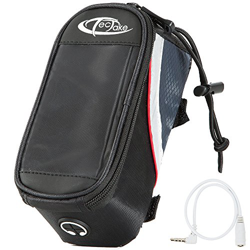 TecTake Bolso Bolsa Funda móvil de Bicicleta Bici del Tubo del Frente Marco para teléfono + línea de extensión de Audio - Varias tamaños y Colores - ( precio