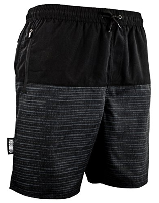 Guggen Mountain Pantalones Cortos De baño Y Playa para Hombres Pantalones Cortos De Traje Y Natación  Bañador con Modelo Negro L