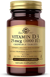 Solgar Vitamina D3 1000 UI (25 µg) Comprimidos masticables - Envase de 100 características