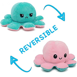 Pulpo Reversible Prime, Pulpito Reversible, Pulpo Peluche Reversible, Pulpos Reversibles Peluche, Pulpo TIK Tok, Rosa y Azul, Octopus Reversible, Pelu precio