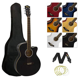 Tiger Juego de Guitarra Acústica Pequeña, Negro precio