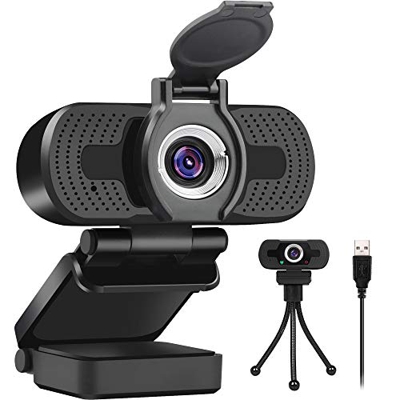 LarmTek Cámara web 1080P Full HD con cubierta de cámara web,cámara de computadora portátil para conferencias y videollamadas,cámara web Pro Stream con