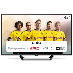 CHiQ Televisor Smart TV LED 42 Pulgadas, FHD, HDR10/HLG, Android, WiFi, Bluetooth, Google Assistant, Netflix, Prime Video, 3 x HDMI, 2 x USB - L42G6F precio