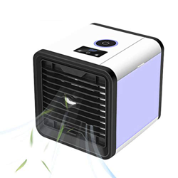 Mini aire acondicionado portátil, 5 en 1 Air Cooler refrigerador evaporador aire acondicionado portátil casa con 3 velocidades pantalla digital LED pa características